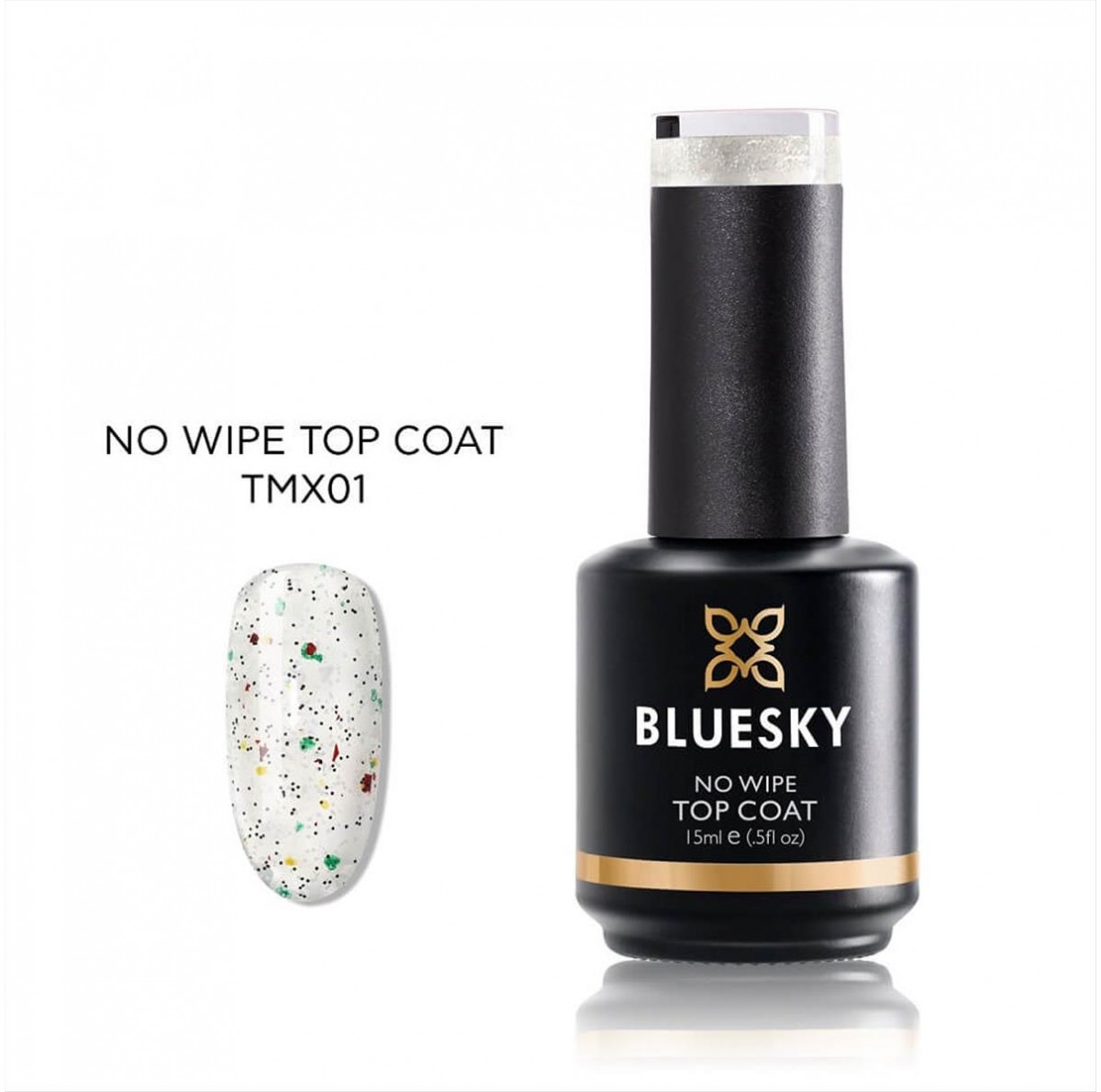 Bluesky Uv Gel Polish Top Coat No Wipe TMX01P Snowy Crystal 15 ml