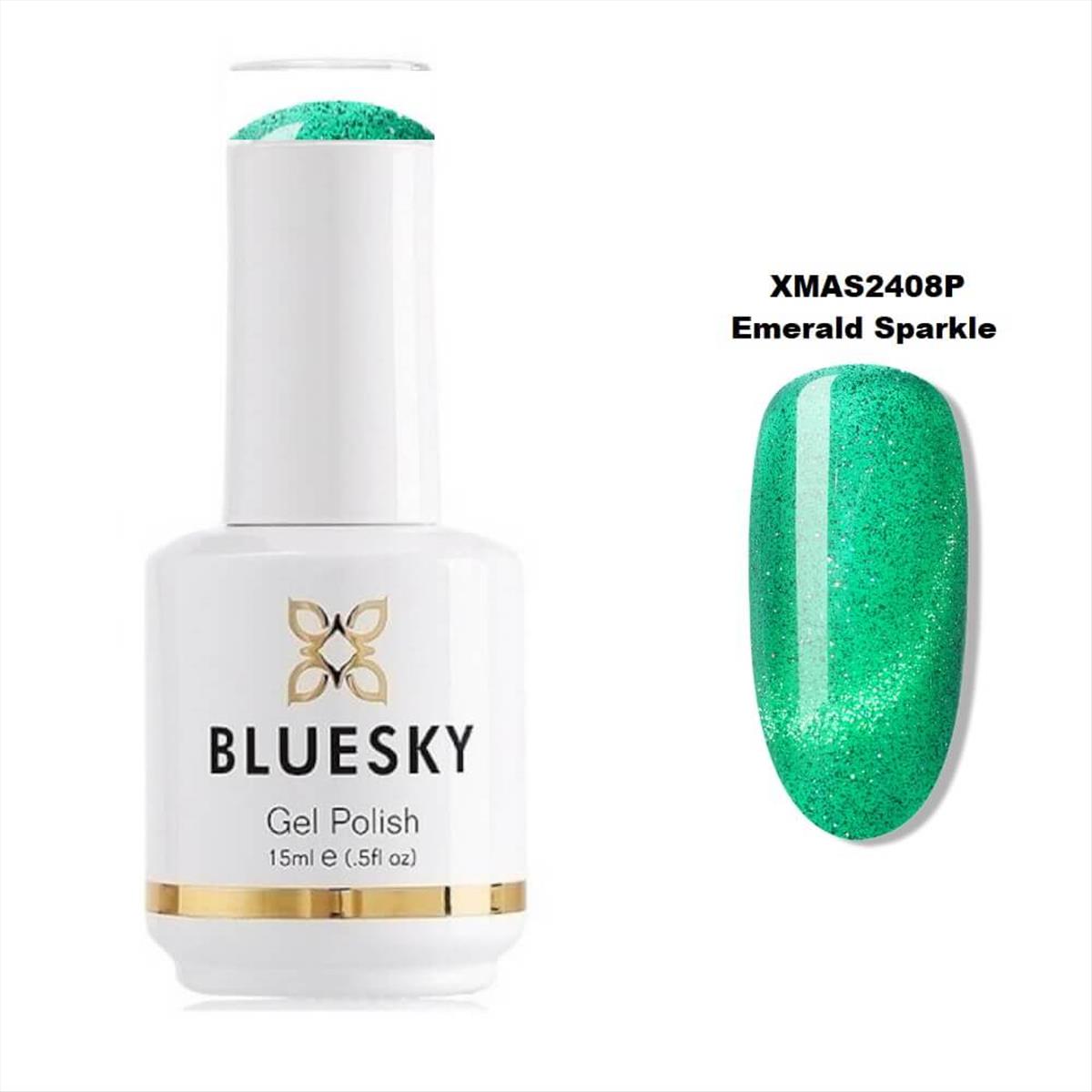 Bluesky Uv Gel Polish XMAS2408P Emerald Sparkle 15ml