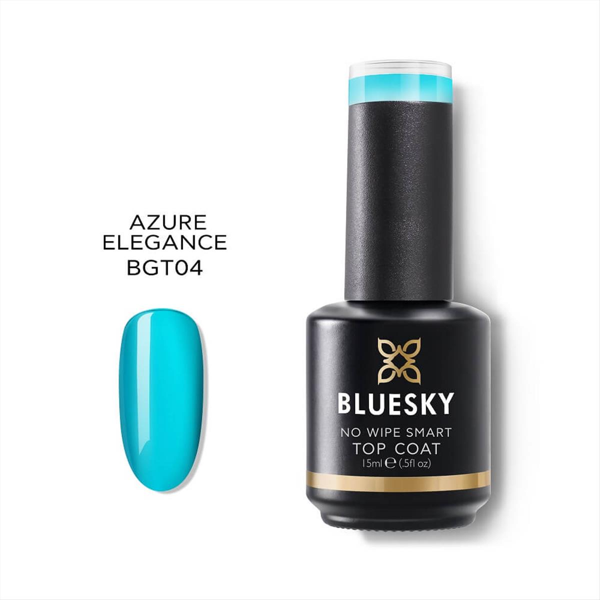 Bluesky Uv Gel Polish Top Coat No Wipe Smart (Glass) BGT04P Azure Elegance 15ml