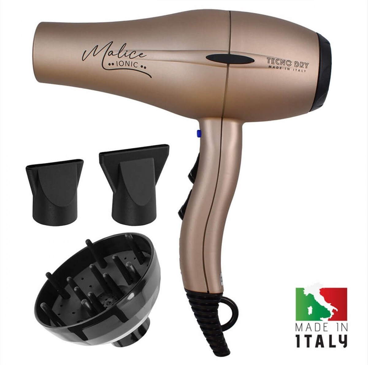 Tecno Dry Malice Ionic Hair Dryer Champagne 2200w