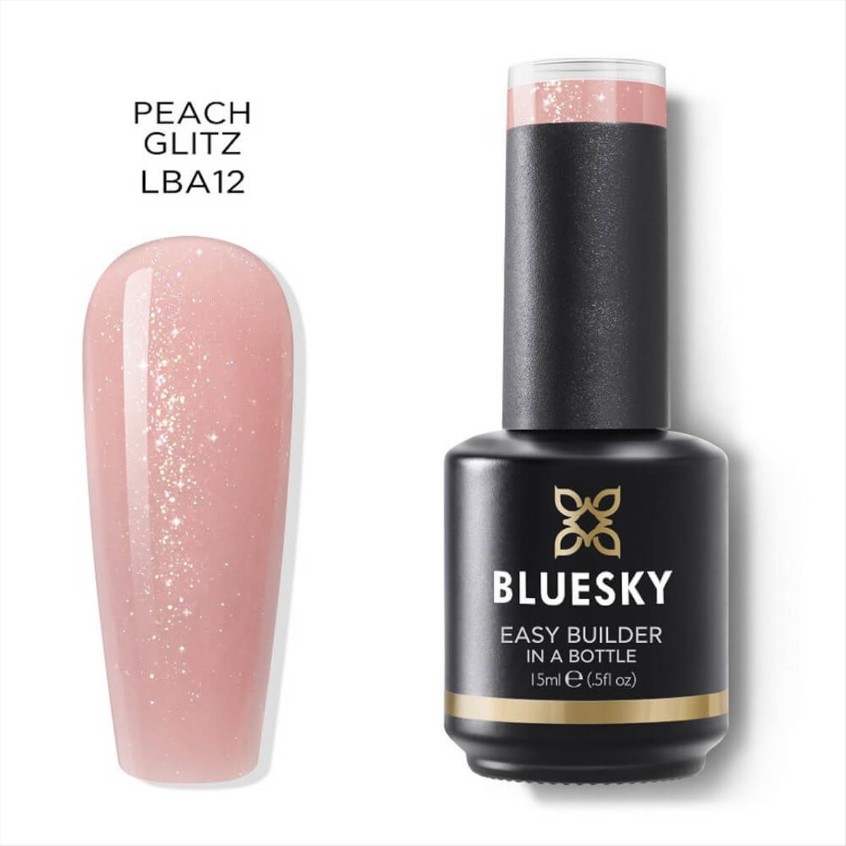 Bluesky Builder Gel Fast & Easy Peach Glitz LBA12P 15ml