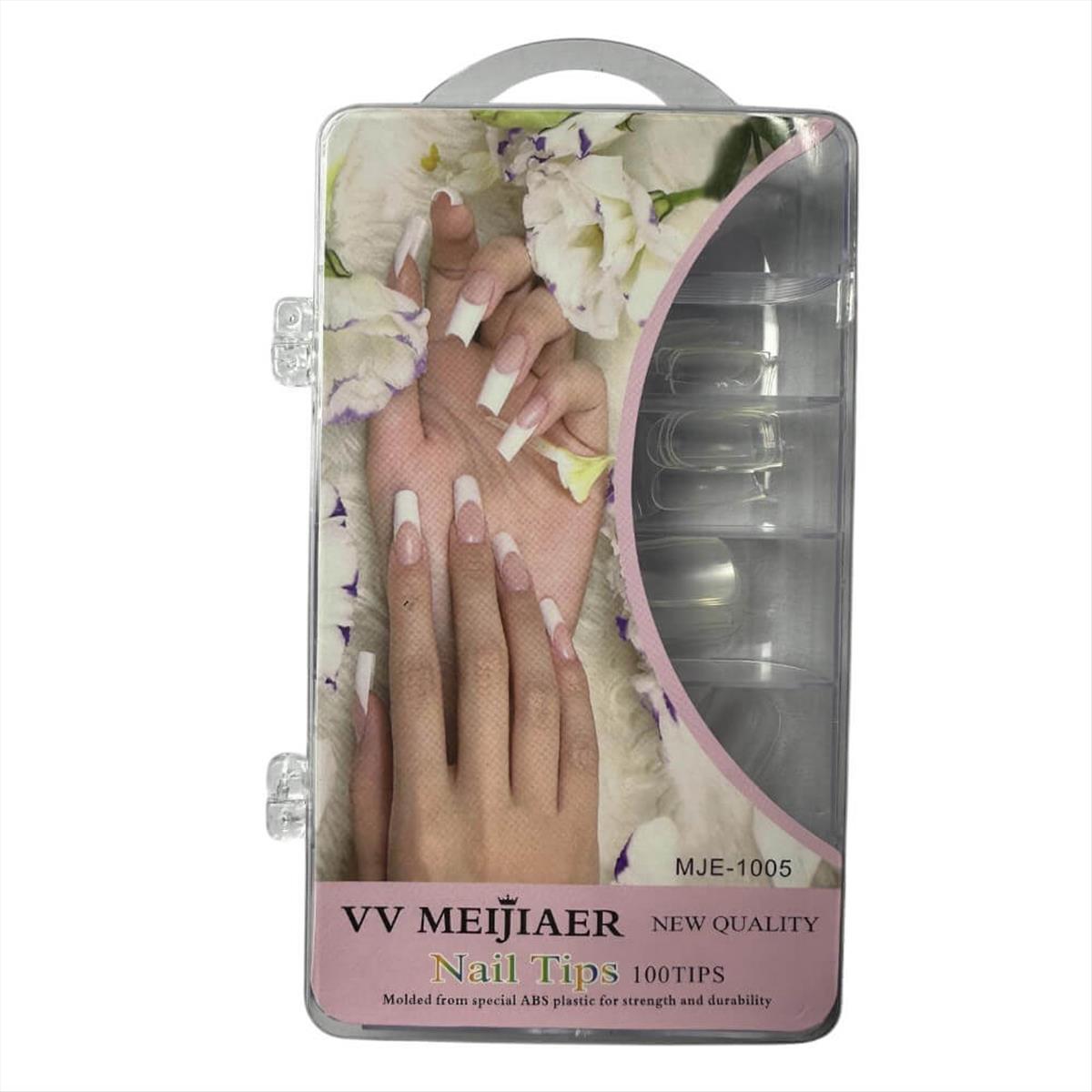 Nails Case Transparent (natural) Short Without Notch 100 pcs