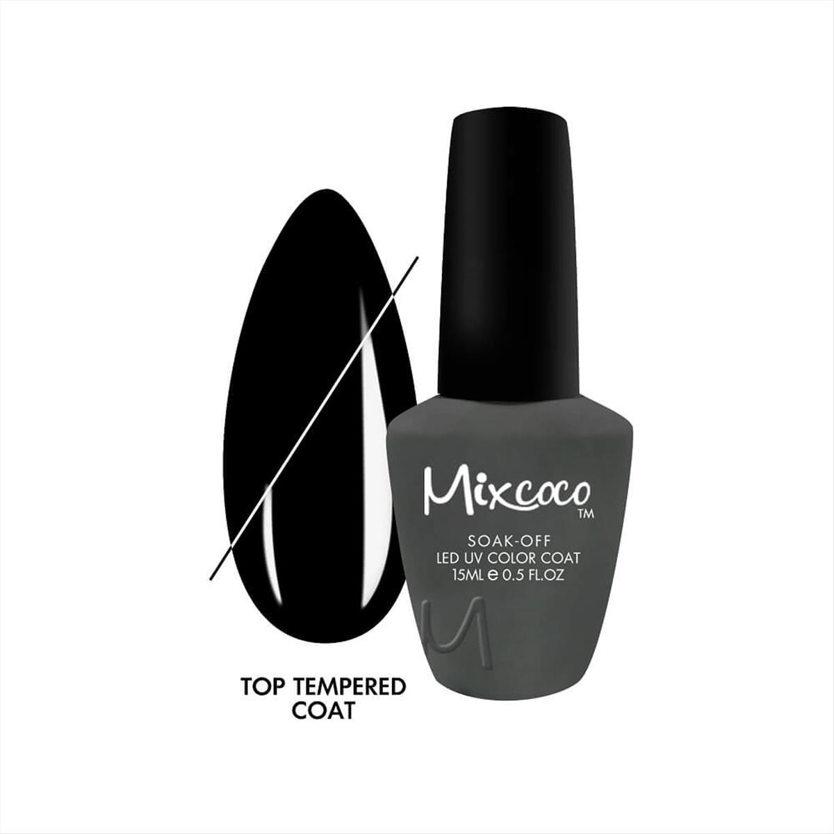 Ημιμόνιμο βερνίκι νυχιών Mixcoco Top Coat Tempered 15ml