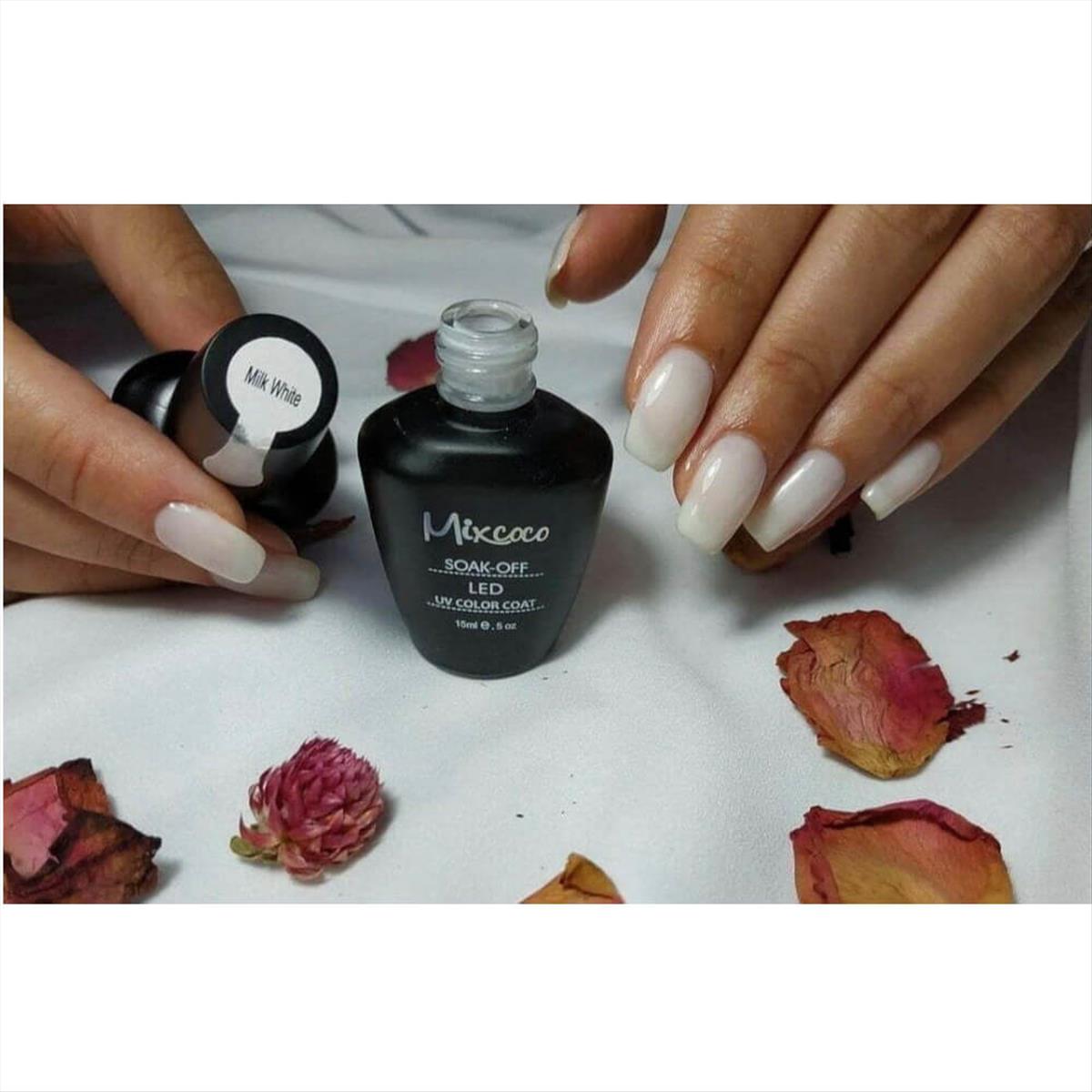 Soak Off Nails Mixcoco French Milky White 15ml