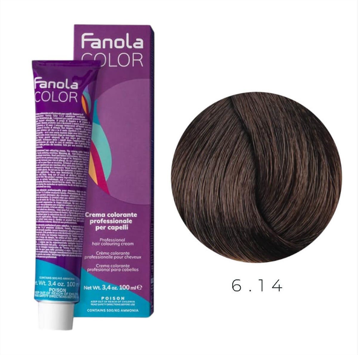 Hair Colouring Cream 6.14 Fanola 100ml