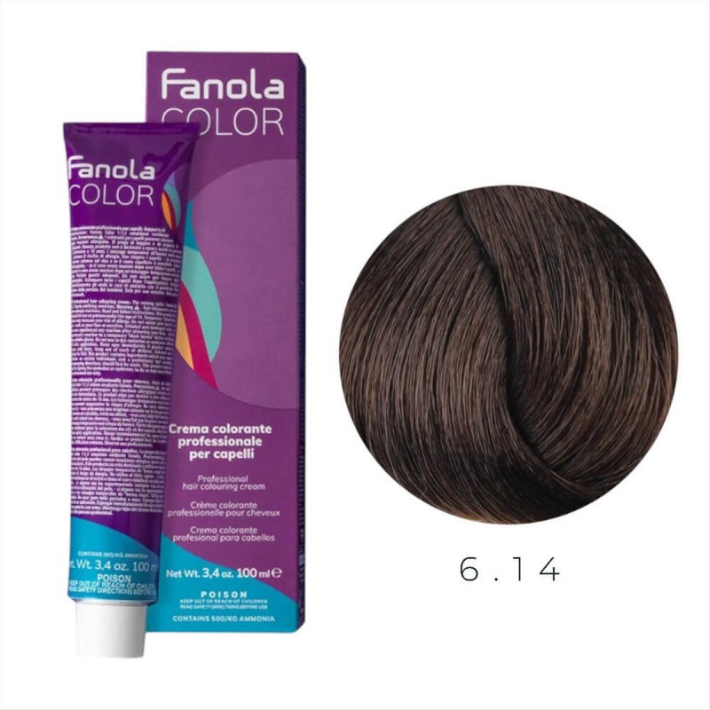 Βαφή Μαλλιών Fanola  6.14 Φουντουκί 100ml