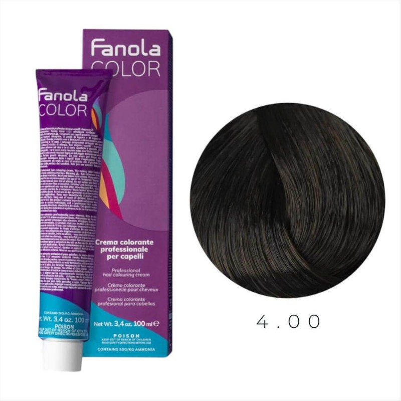 Βαφή Μαλλιών Fanola  4.00 Καστανό έξτρα 100ml
