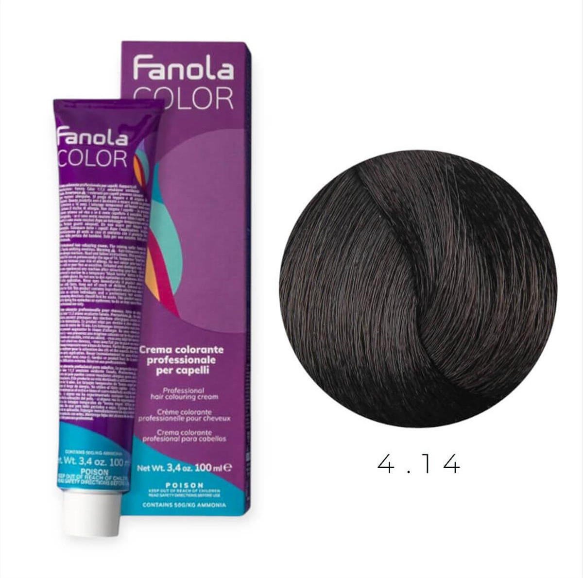 Hair Colouring Cream 4.14 Fanola 100ml