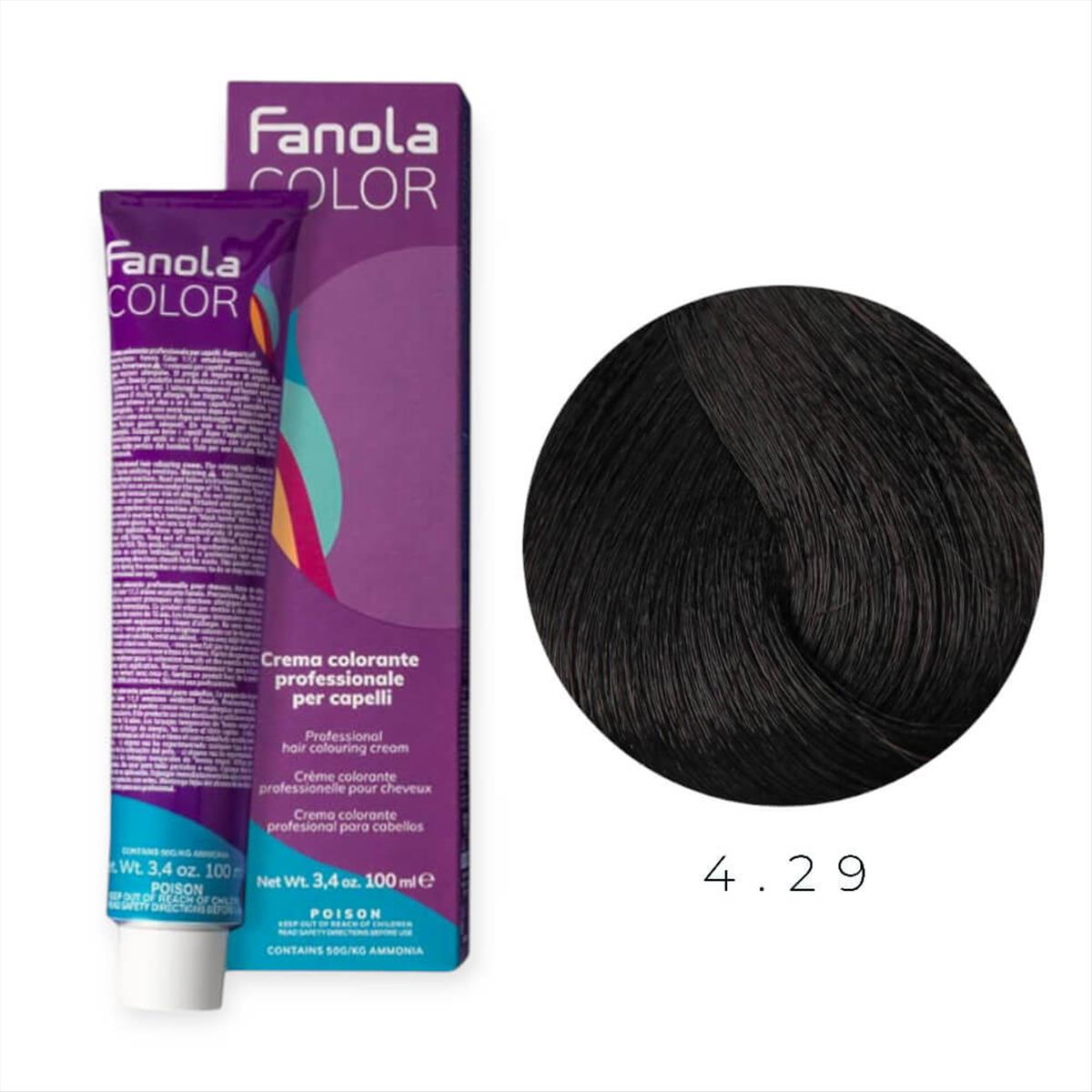 Hair Colouring Cream 4.29 Fanola 100ml