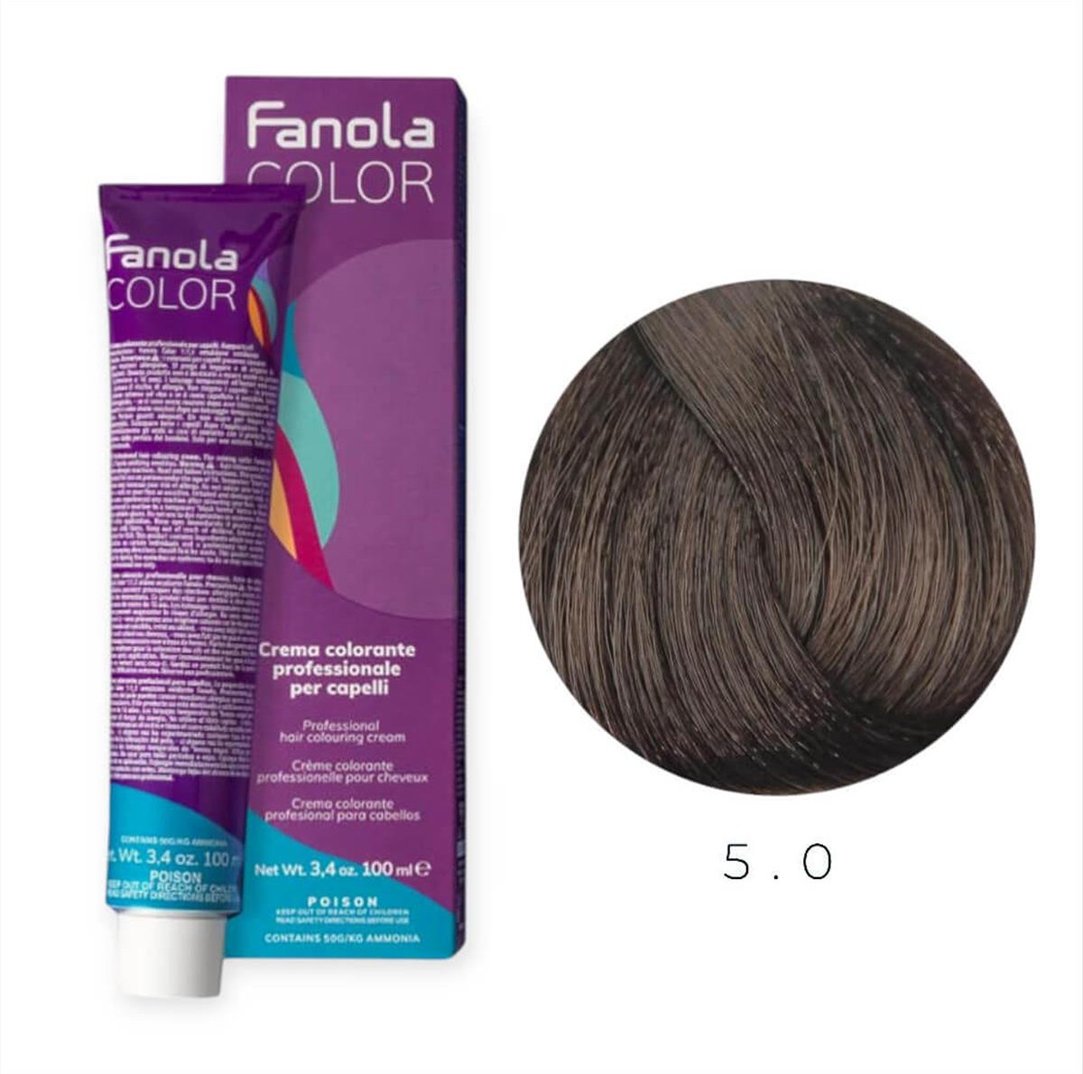 Βαφή Μαλλιών Fanola 5.0 Καστανό ανοιχτό 100ml