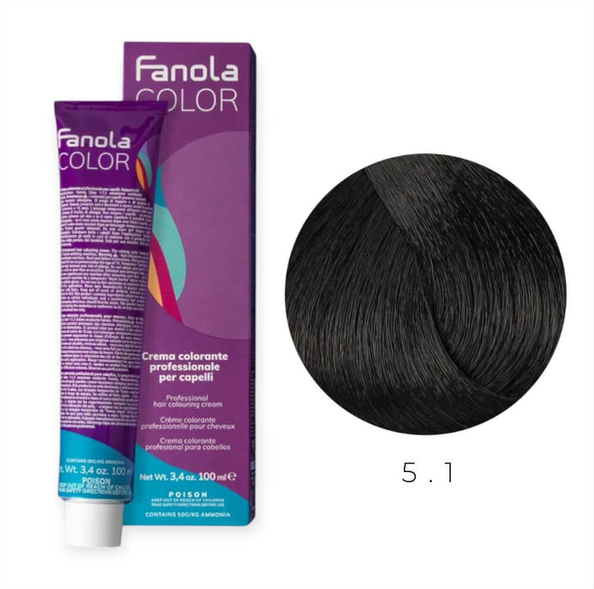 Hair Colouring Cream 5.1 Fanola 100ml