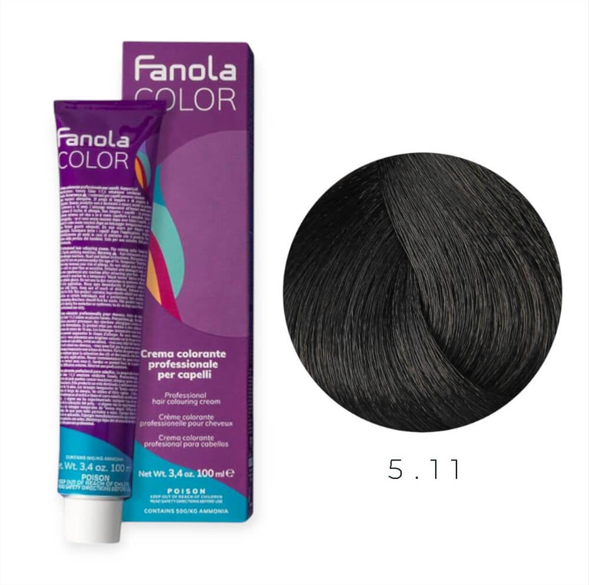 Hair Colouring Cream 5.11 Fanola 100ml