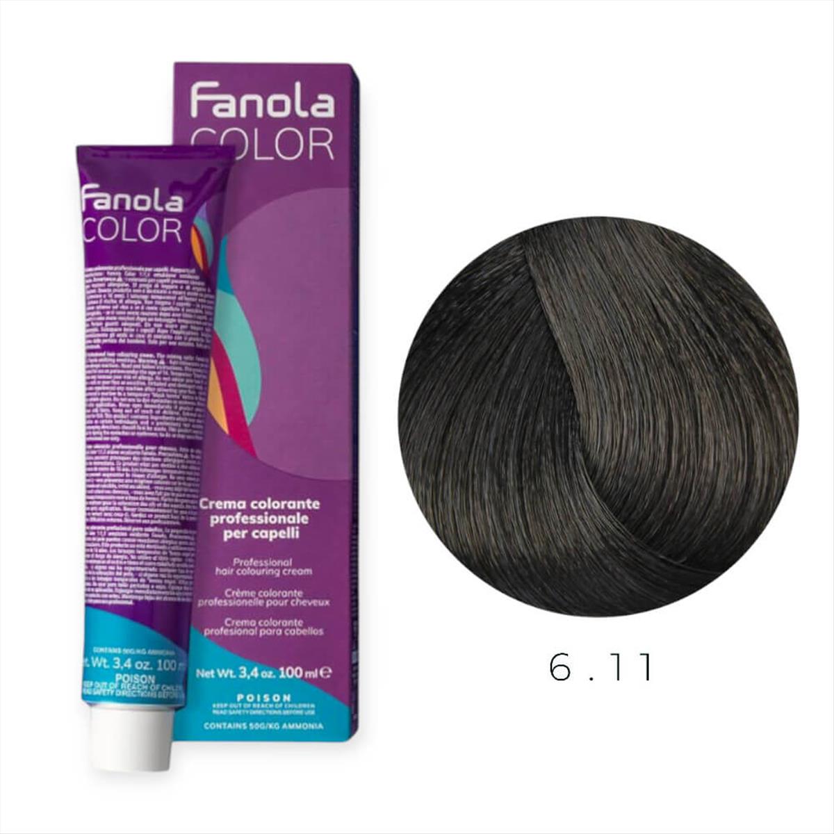 Hair Colouring Cream 6.11 Fanola 100ml