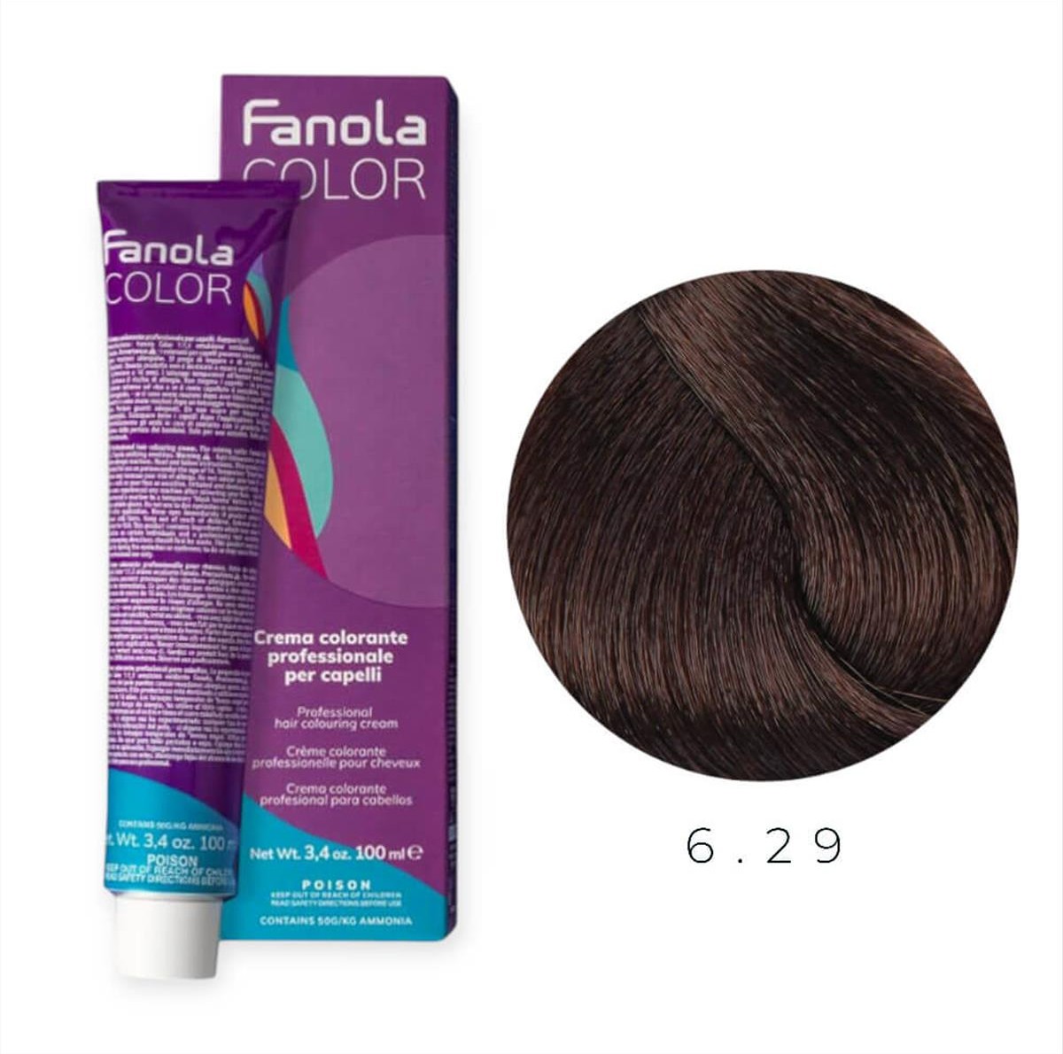 Βαφή Μαλλιών Fanola 6.29 Μαύρη σοκολάτα 100ml