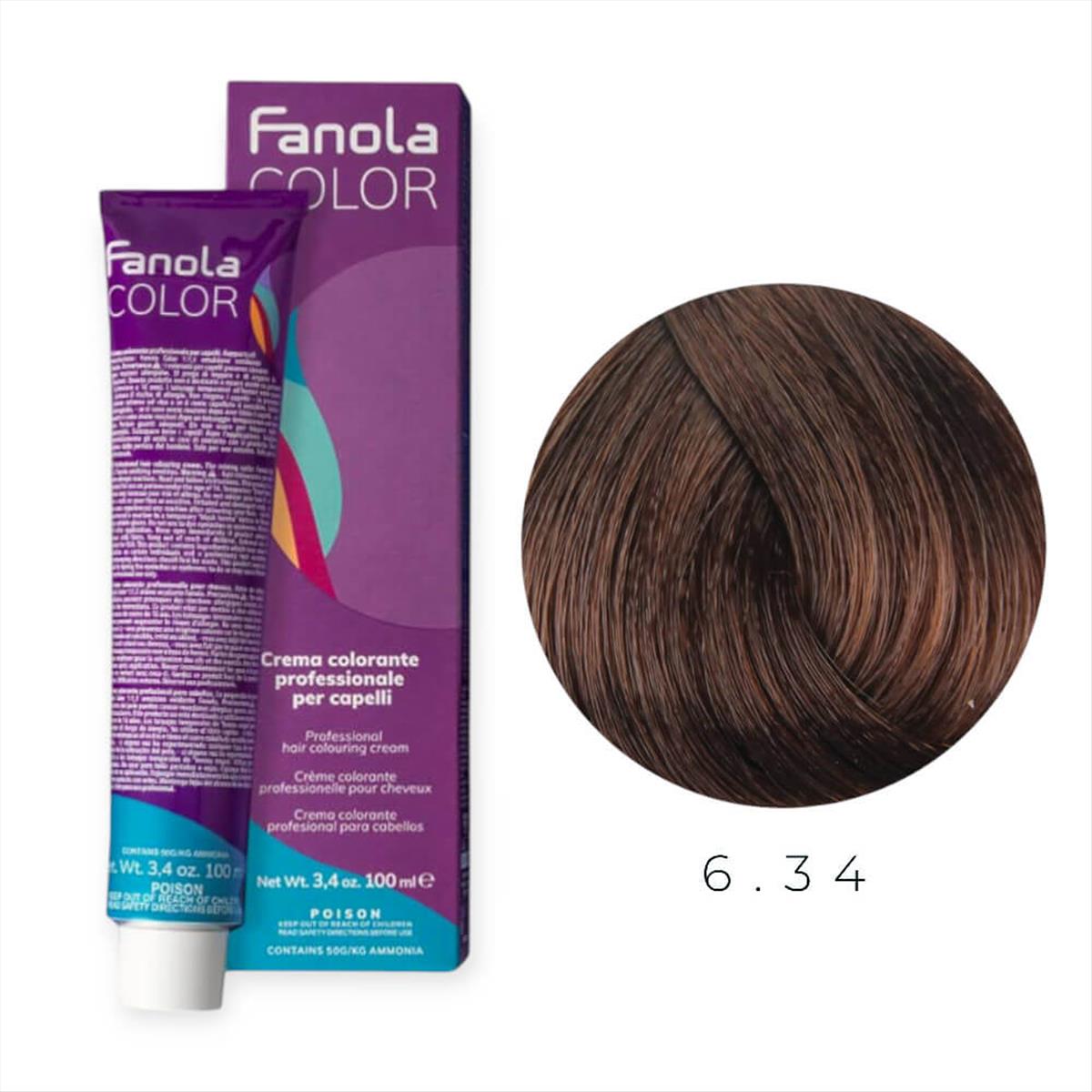 Hair Colouring Cream 6.34 Fanola 100ml