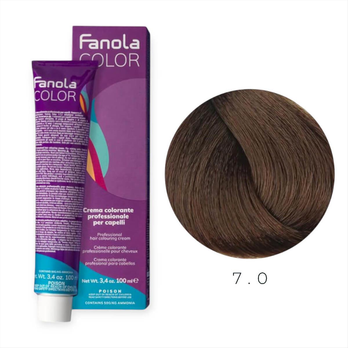 Hair Colouring Cream 7.0 Fanola 100ml