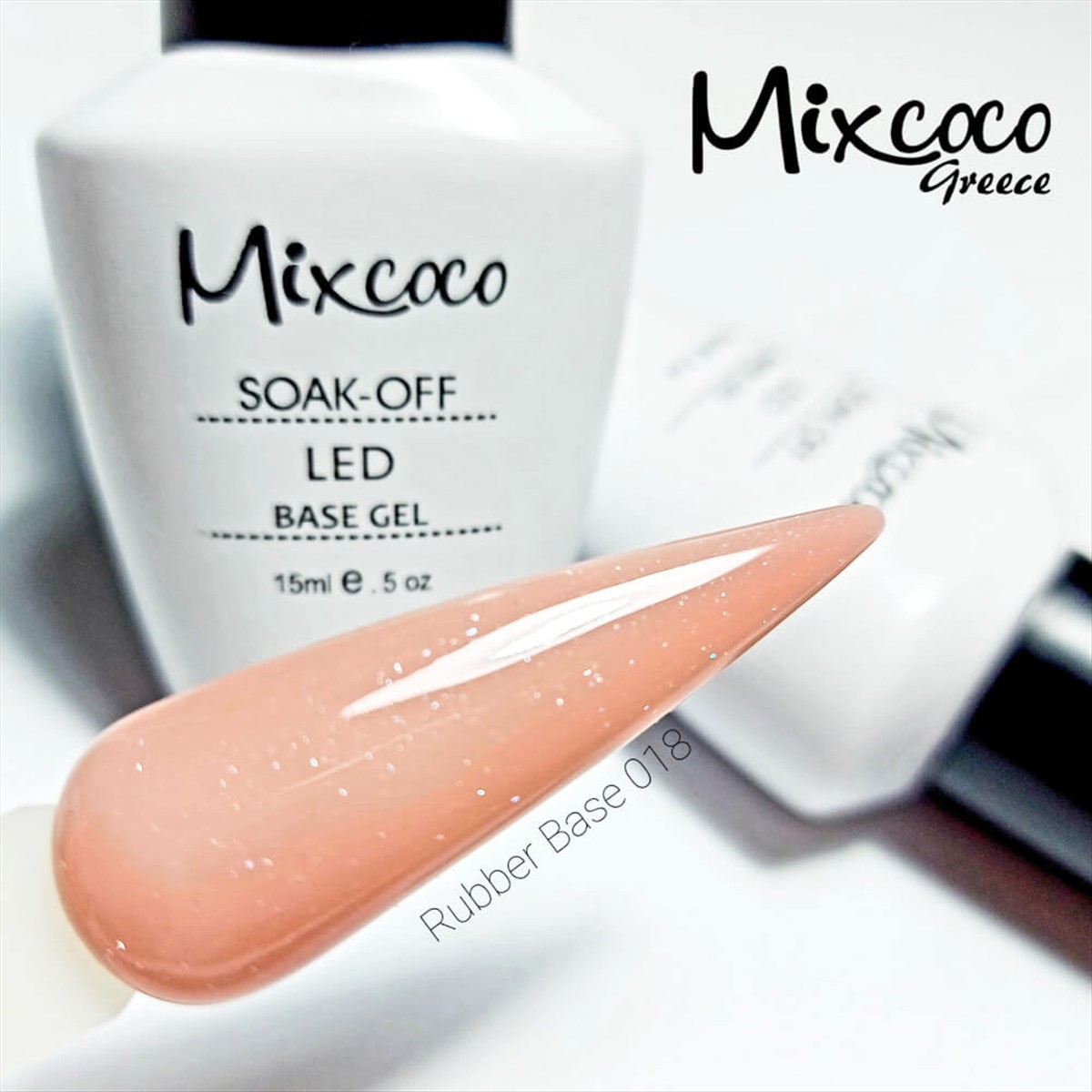 Soak Off Nails Mixcoco 18 Rubber Base 15ml