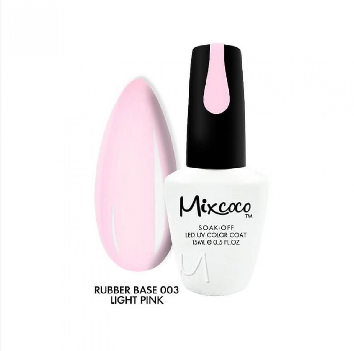 Soak Off Nails Mixcoco 03 Light Pink Rubber Base 15ml