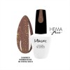 Ημιμόνιμο βερνίκι νυχιών Mixcoco 06 Cocoa Gold Rubber Base 15ml