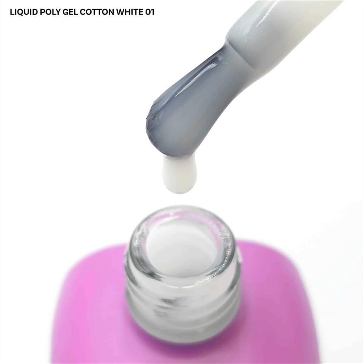 Liquid Poly Gel 01 Cotton White Vi Beauty 15ml