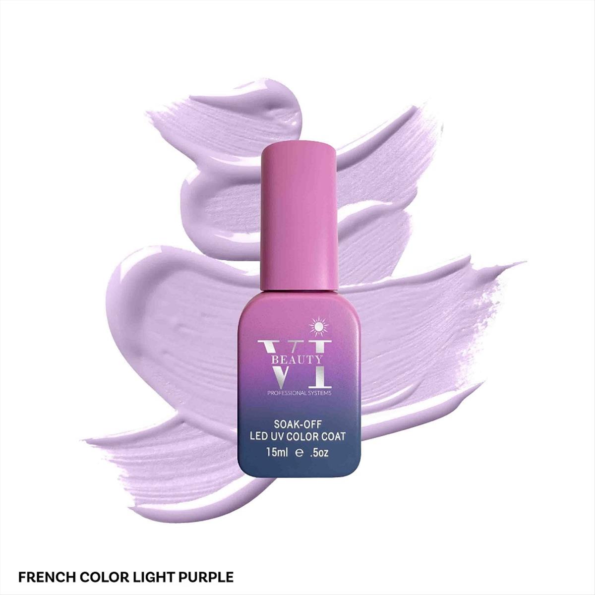 Soak Off Nails VI Beauty French Light Purple Hemma Free 15ml