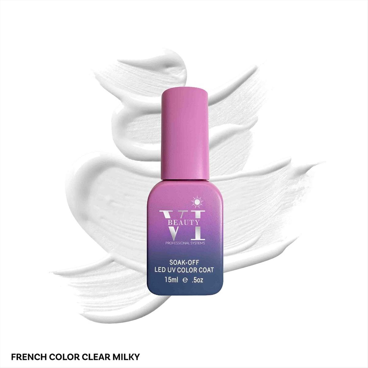 Soak Off Nails VI Beauty French Clear Milky Hemma Free 15ml