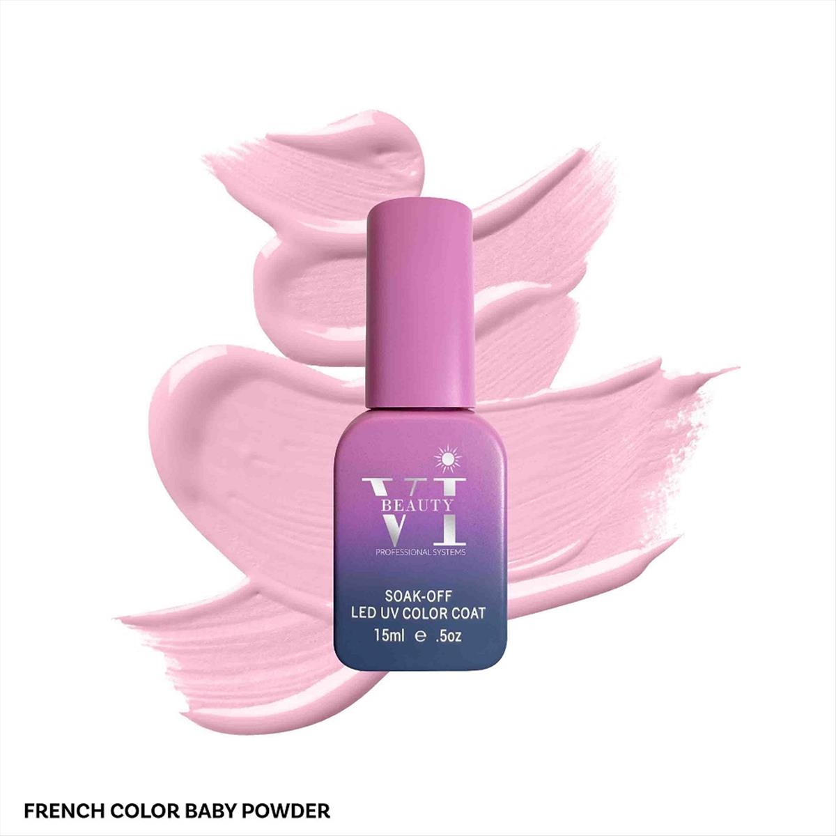 Ημιμόνιμο βερνίκι νυχιών VI Beauty French Baby Powder Hemma Free 15ml