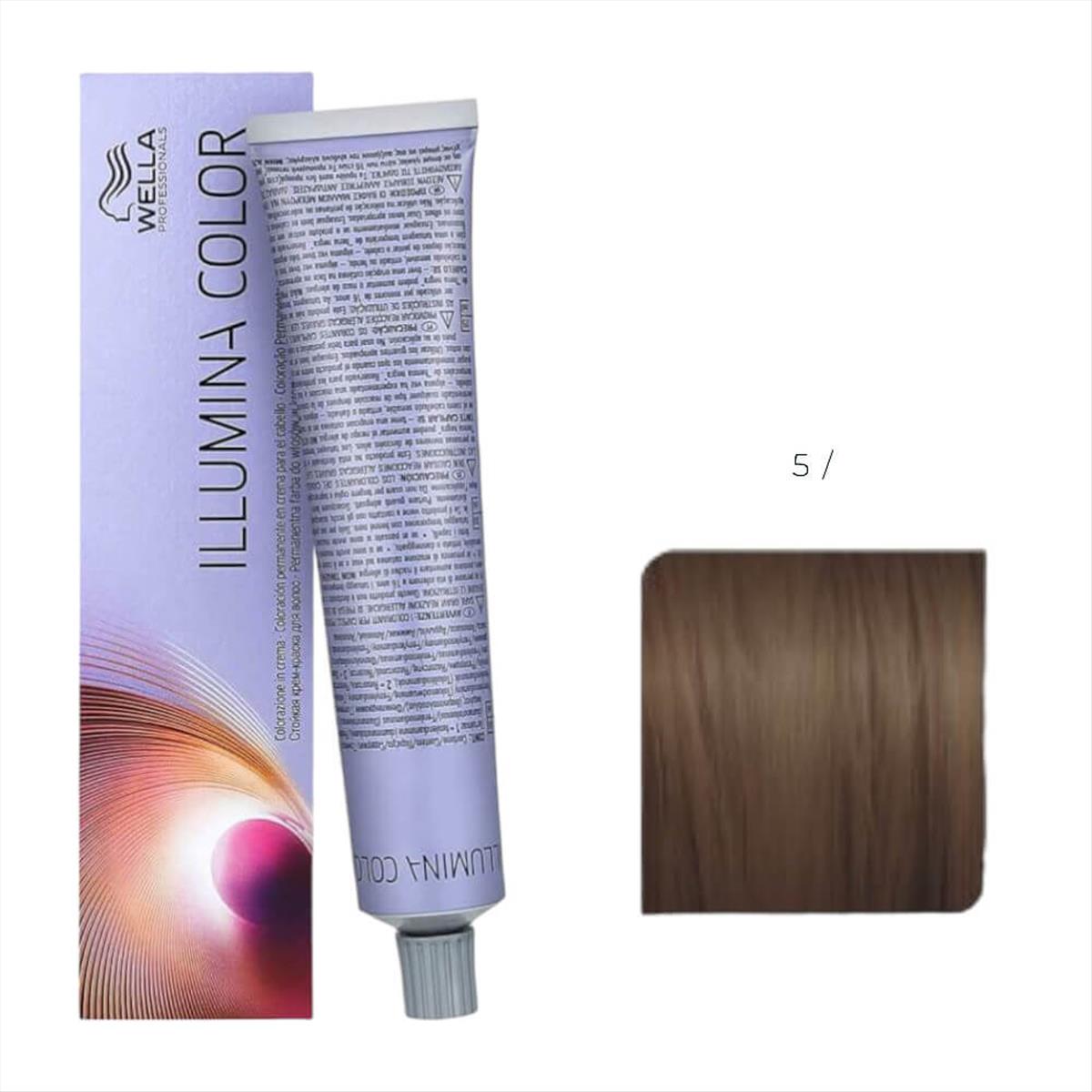 Βαφή Μαλλιών Wella Illumina Color 5/ Ανοιχτό Καστανό - 60ml