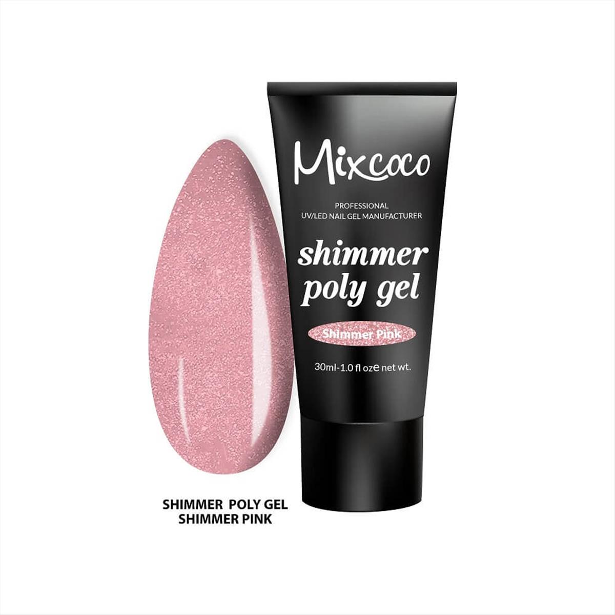 Poly gel Pink Shimmer Mixcoco 30ml