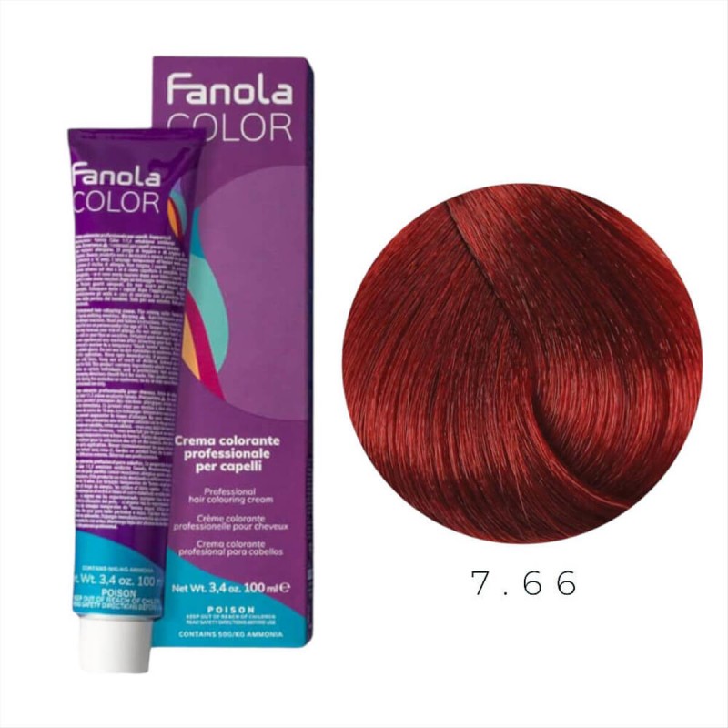 Βαφή Μαλλιών Fanola  7.66 Ξανθό κόκκινο έντονο 100ml