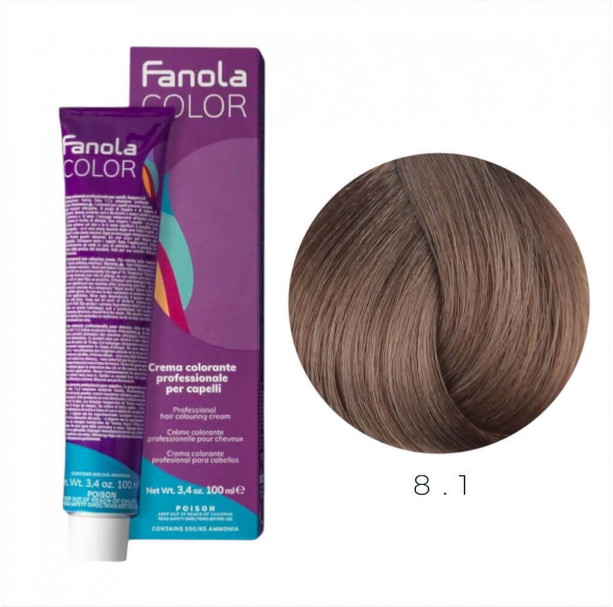 Hair Colouring Cream 8.1 Fanola 100ml