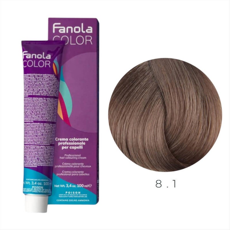 Βαφή Μαλλιών Fanola  8.1 Ξανθό ανοιχτό σαντρέ 100ml