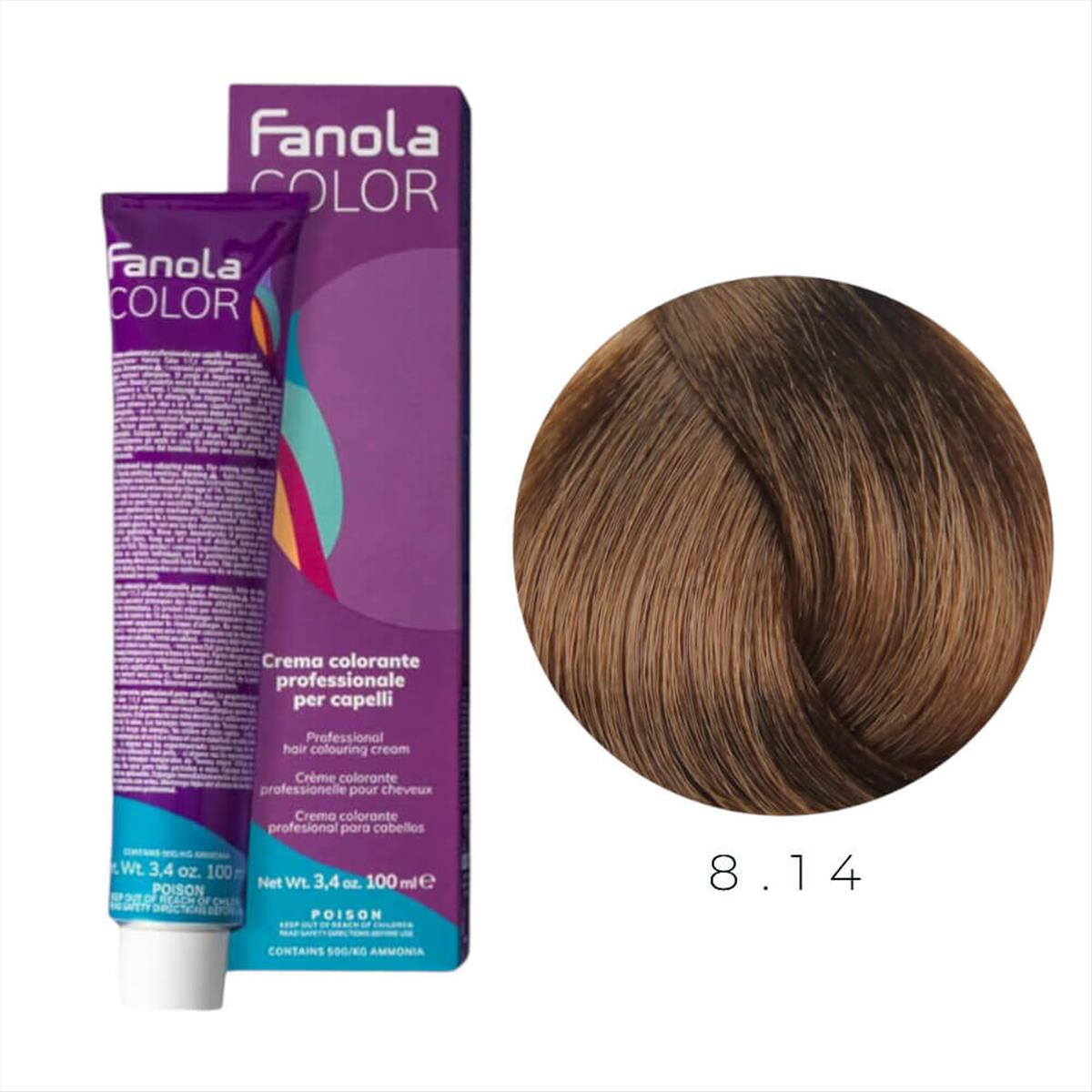 Hair Colouring Cream 8.14 Fanola 100ml