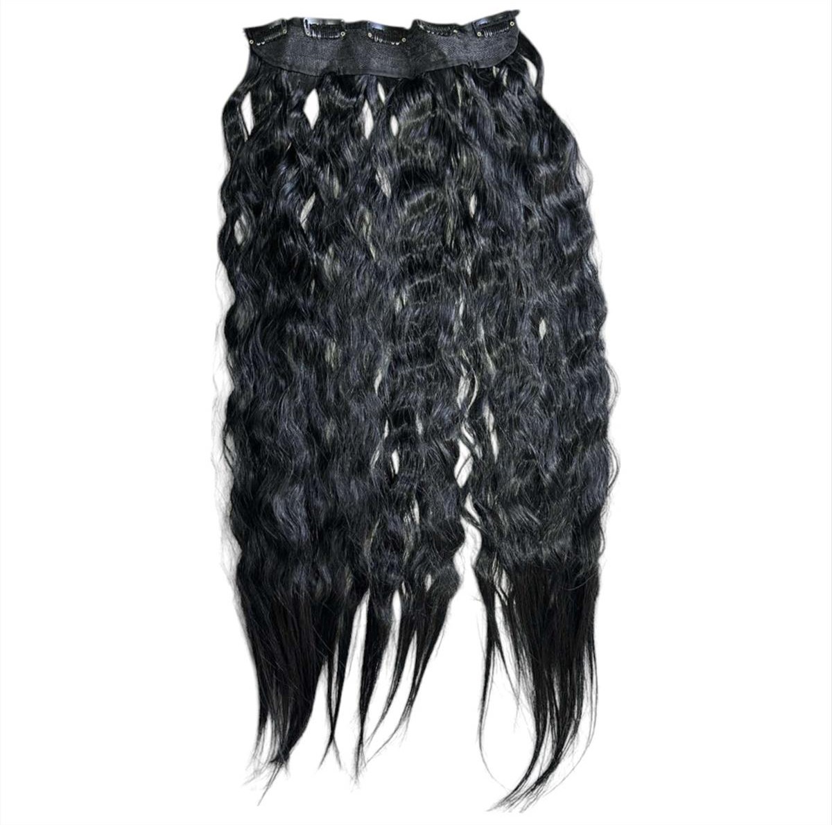 Synthetic Wave Clip-in Hair Extension Easy Clip Extension #1 - 60 cm