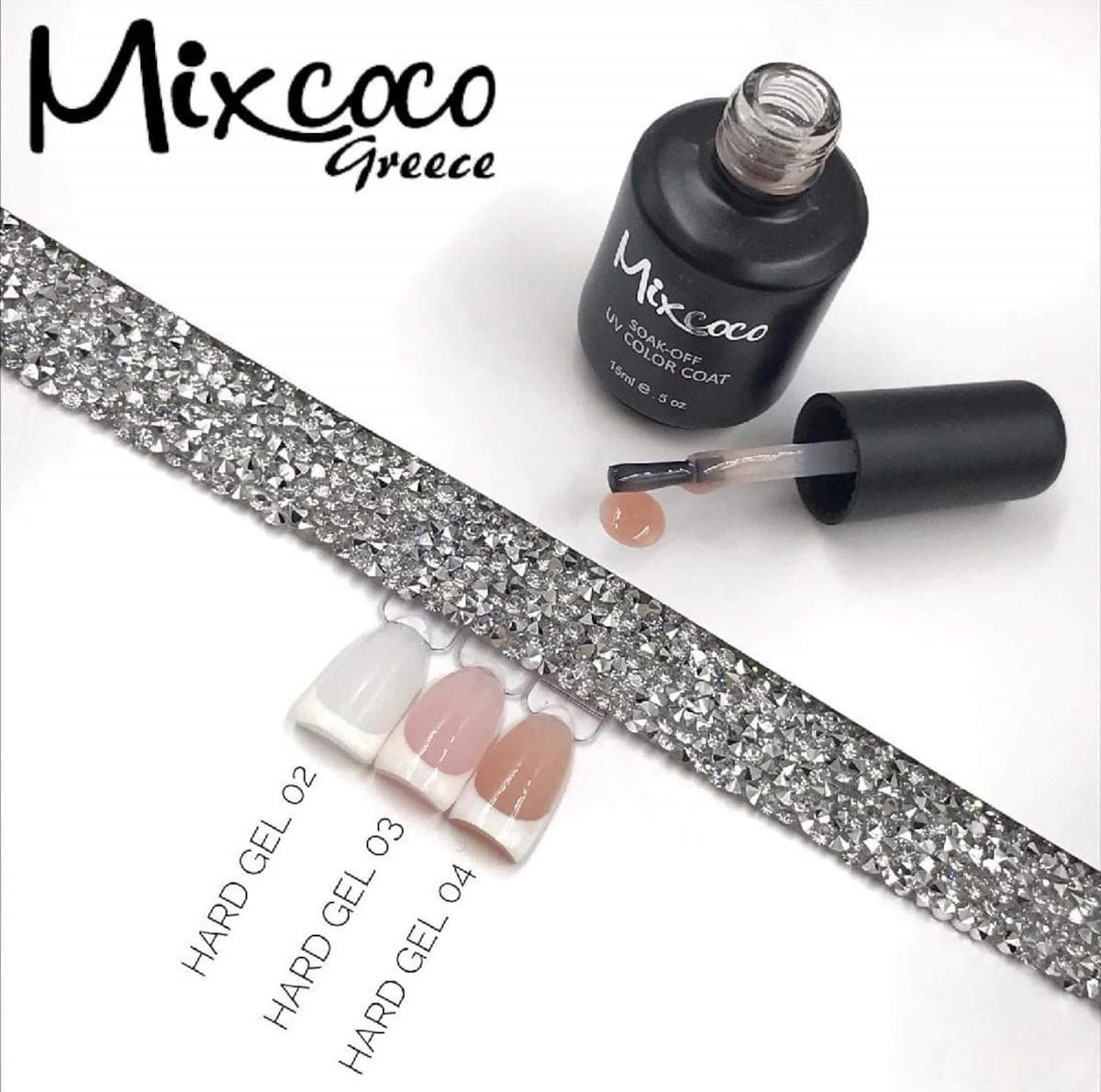 Ημιμόνιμο βερνίκι νυχιών Hard Gel Mixcoco 15ml