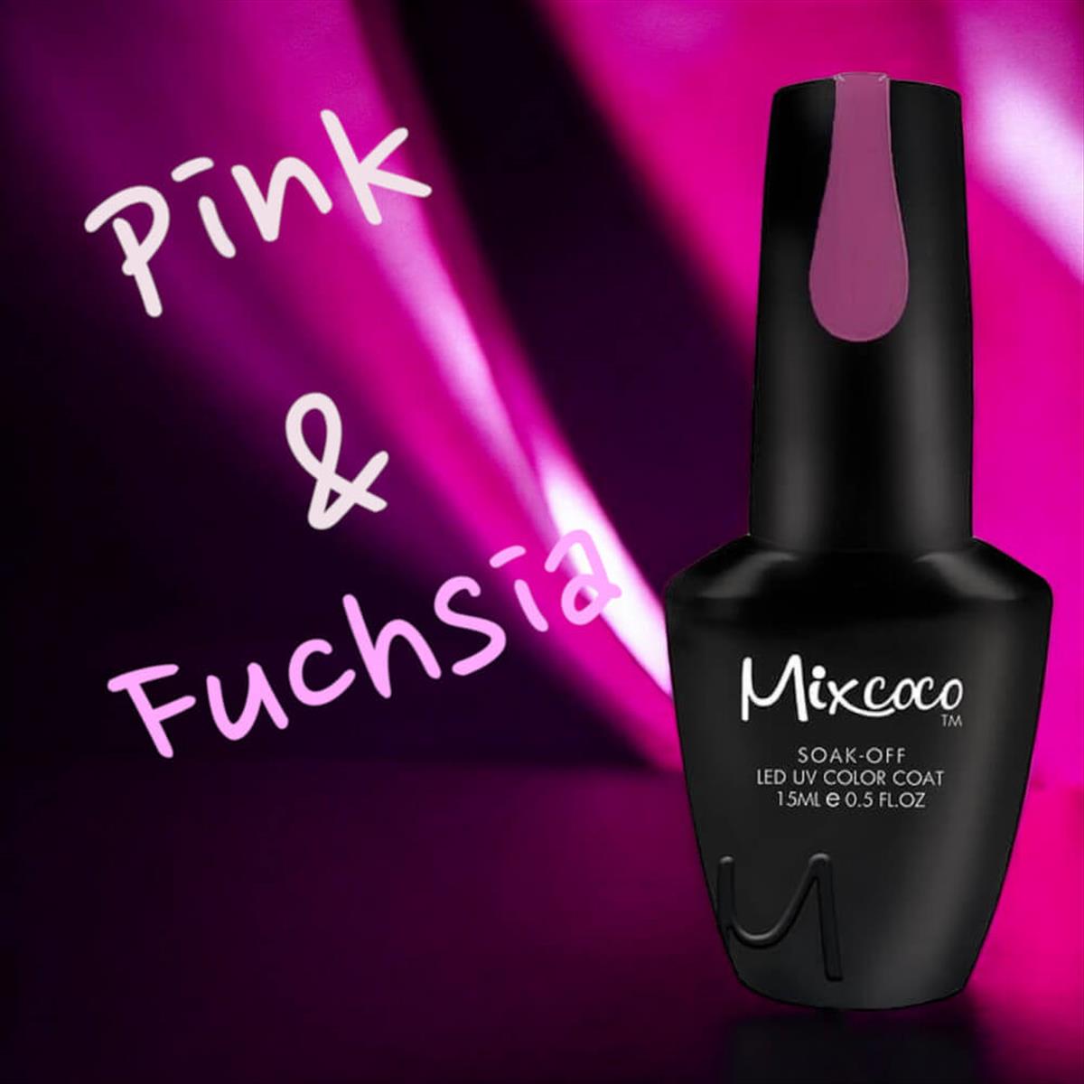 Soak Off Nails Mixcoco  Pink & Fuchsia 15ml