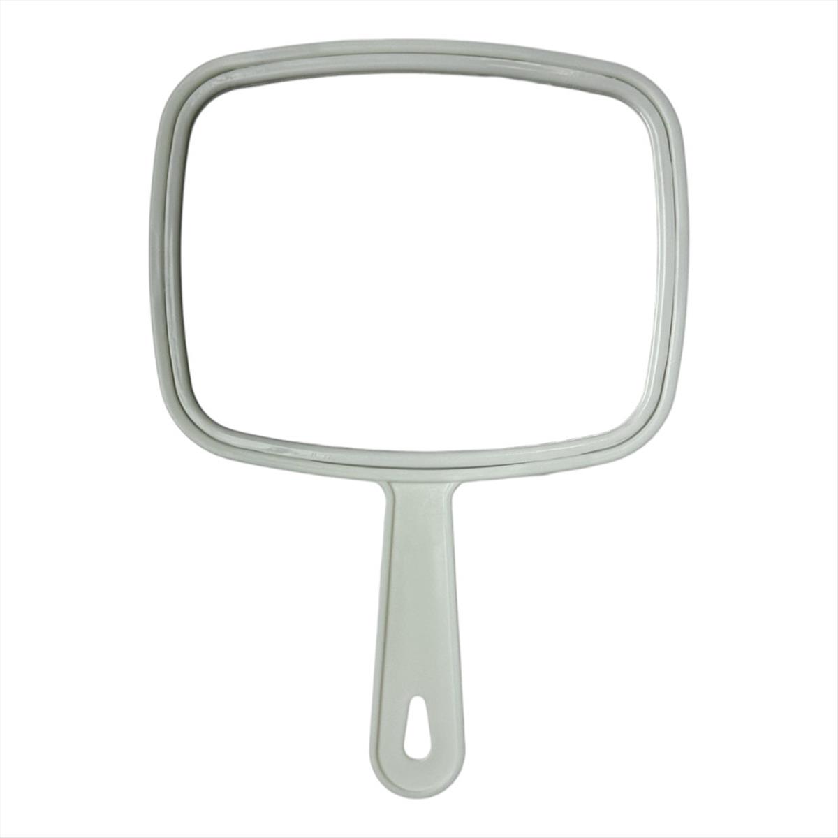 Jumbo Hand Mirror  Hair Styling White