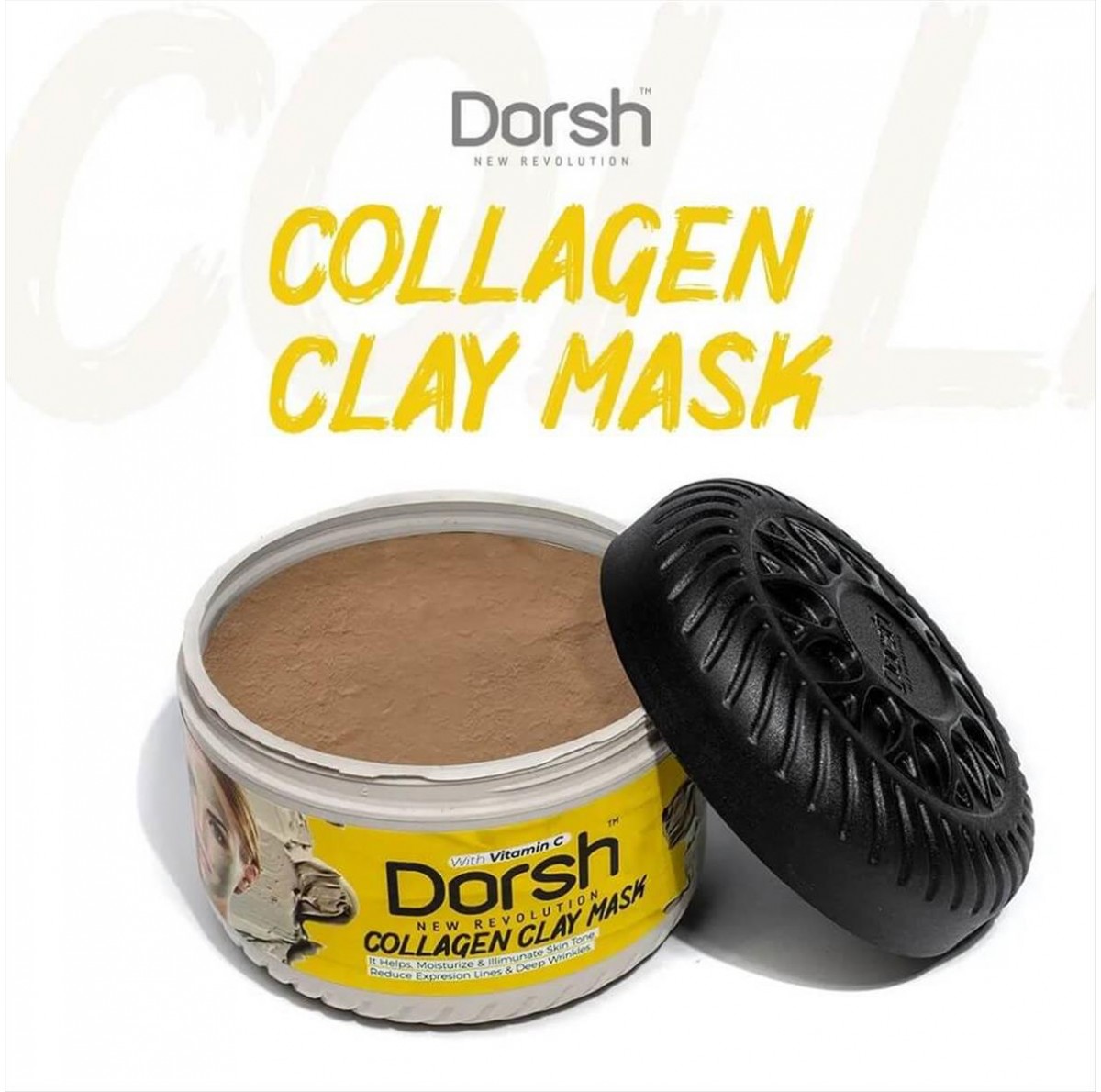 Dorsh Collagen Clay Μάσκα Προσώπου με Βιταμίνη C 400ml