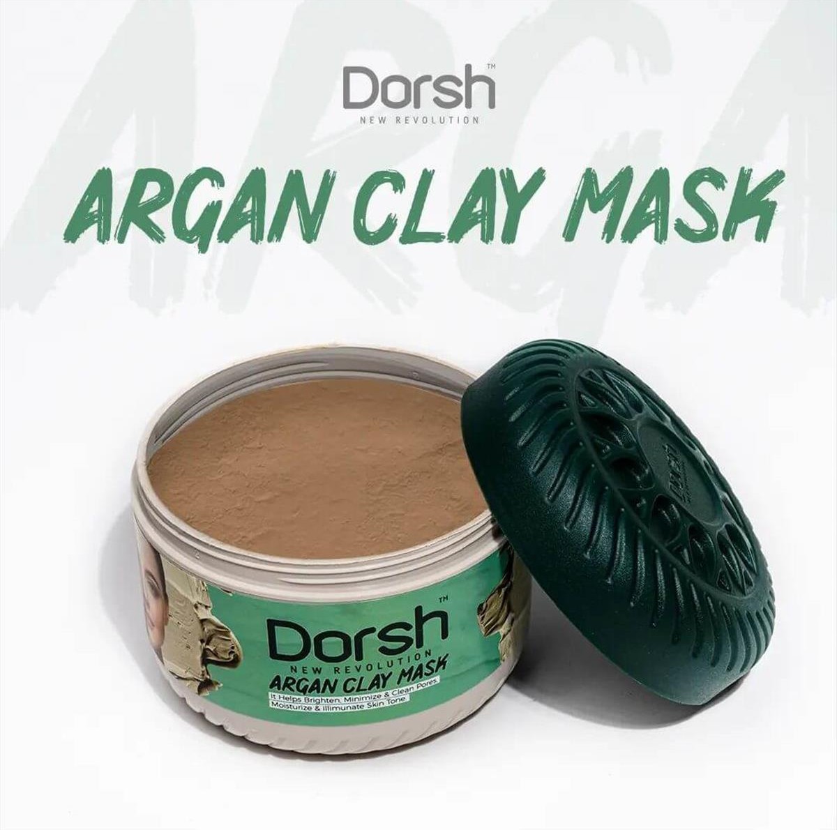 Dorsh Argan Clay Μάσκα Προσώπου 400ml