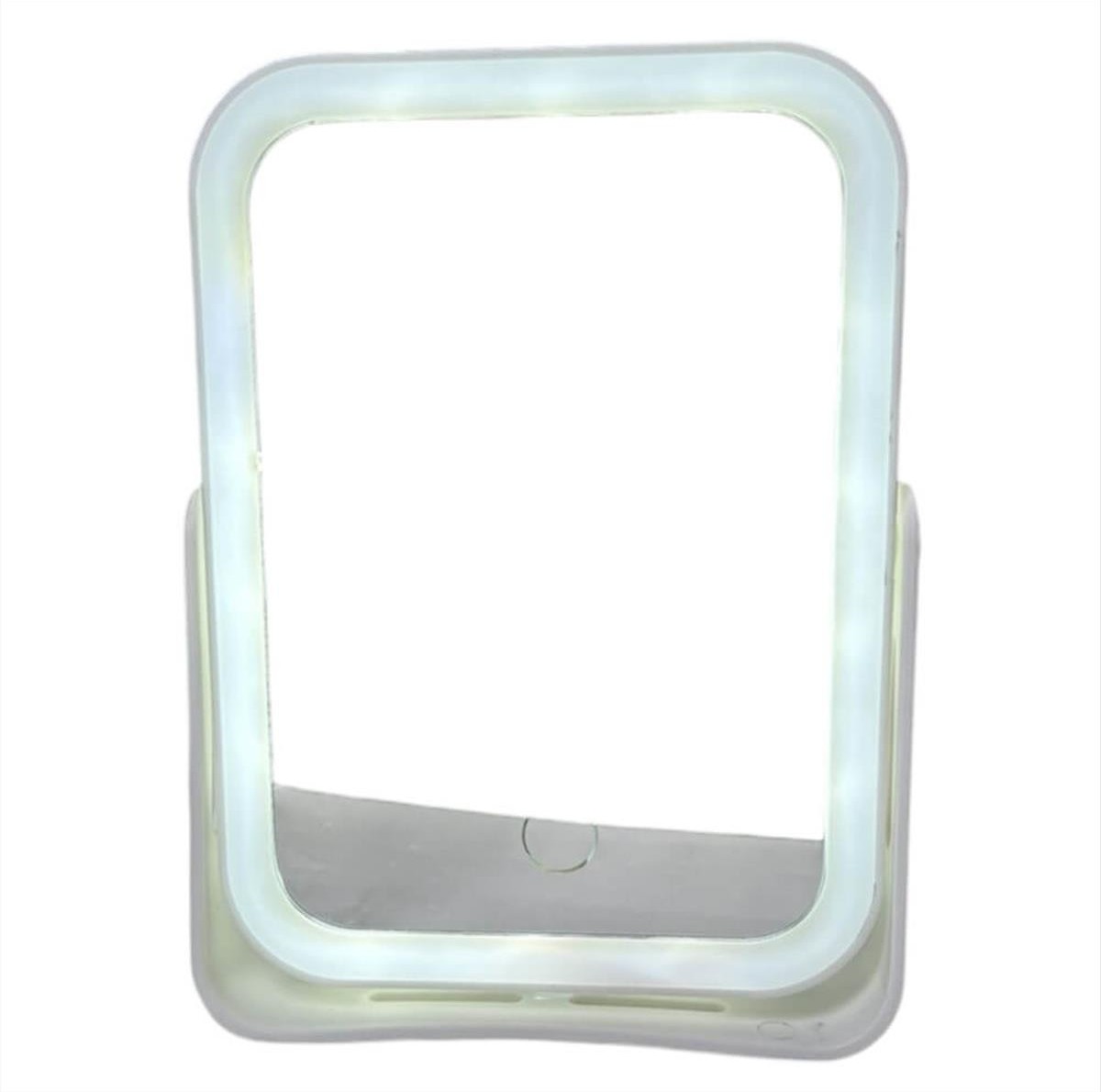 Mirror with stand, plastic, illuminated, BS 1603