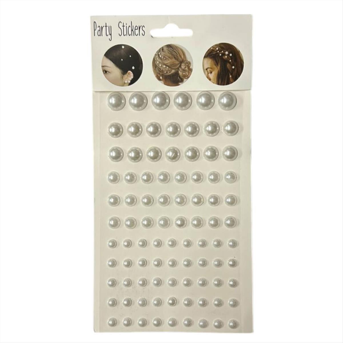 Decorative Pearls - White Face - Body Stickers