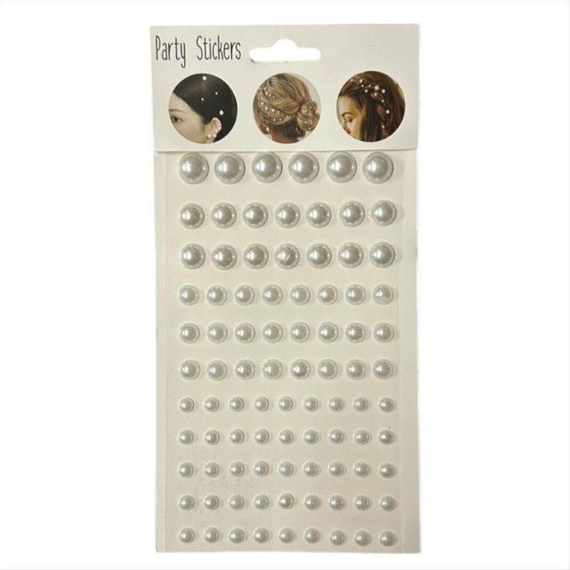 Decorative Pearls - White Face - Body Stickers