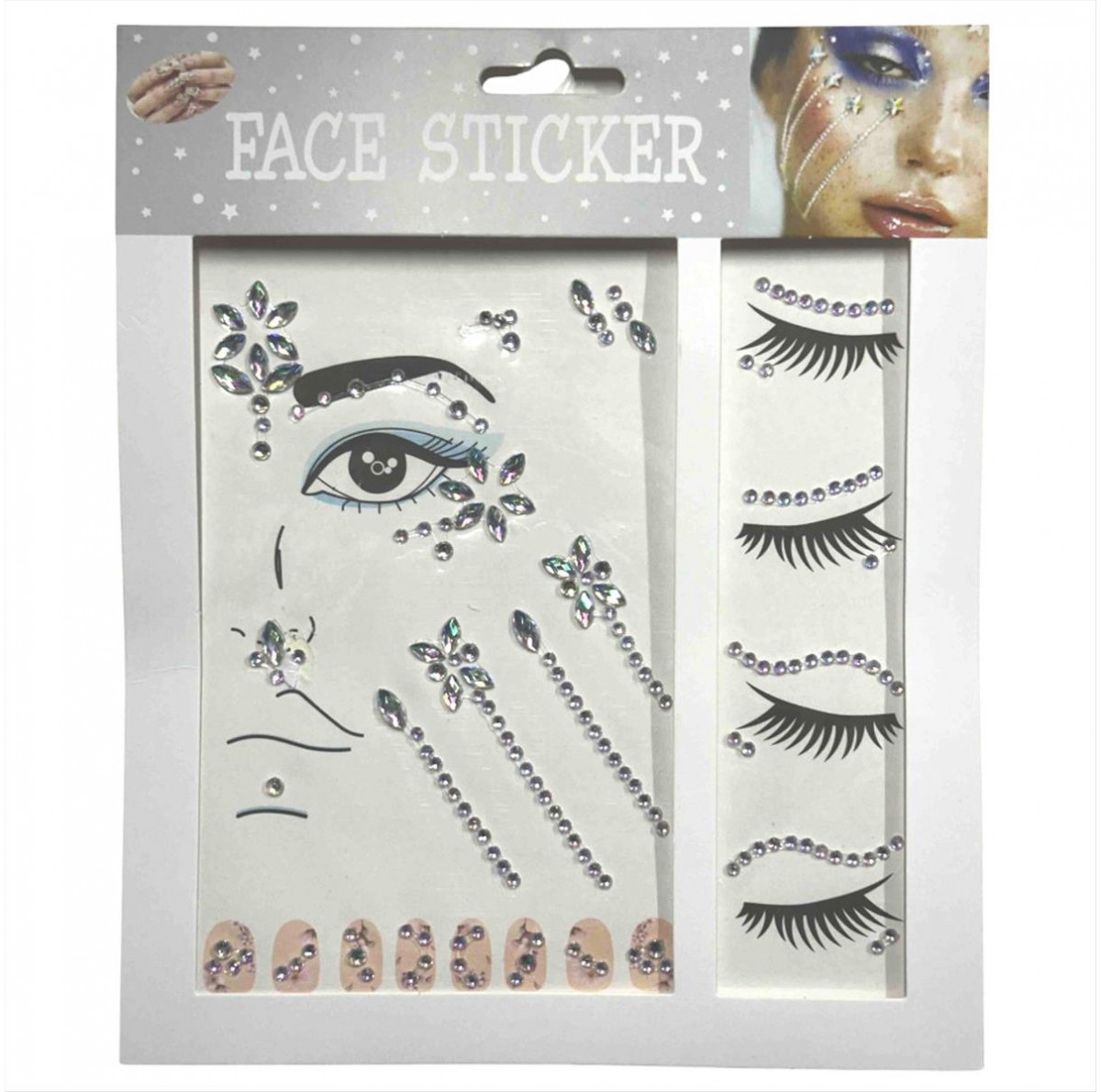 Decorative Rhinestones Face - Body Stickers