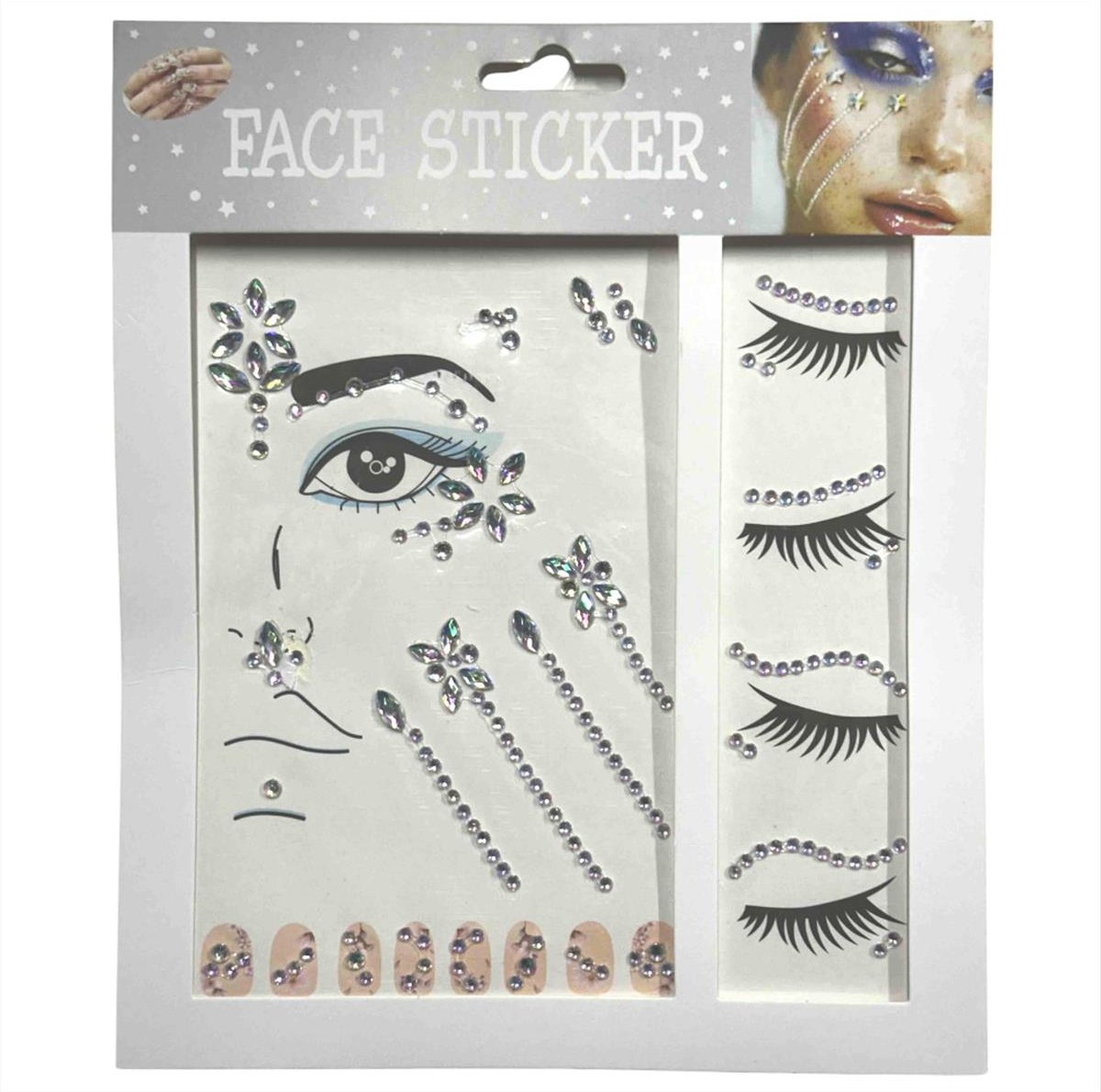 Decorative Rhinestones Face - Body Stickers