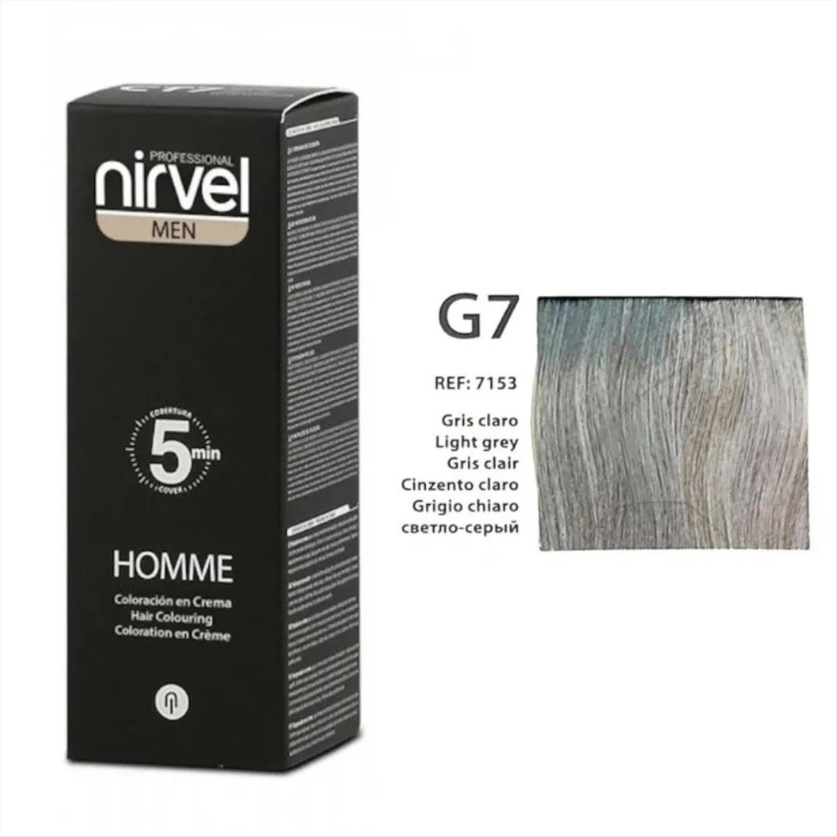 Men΄s hair dye C7 light Grey Nirvel 30ml