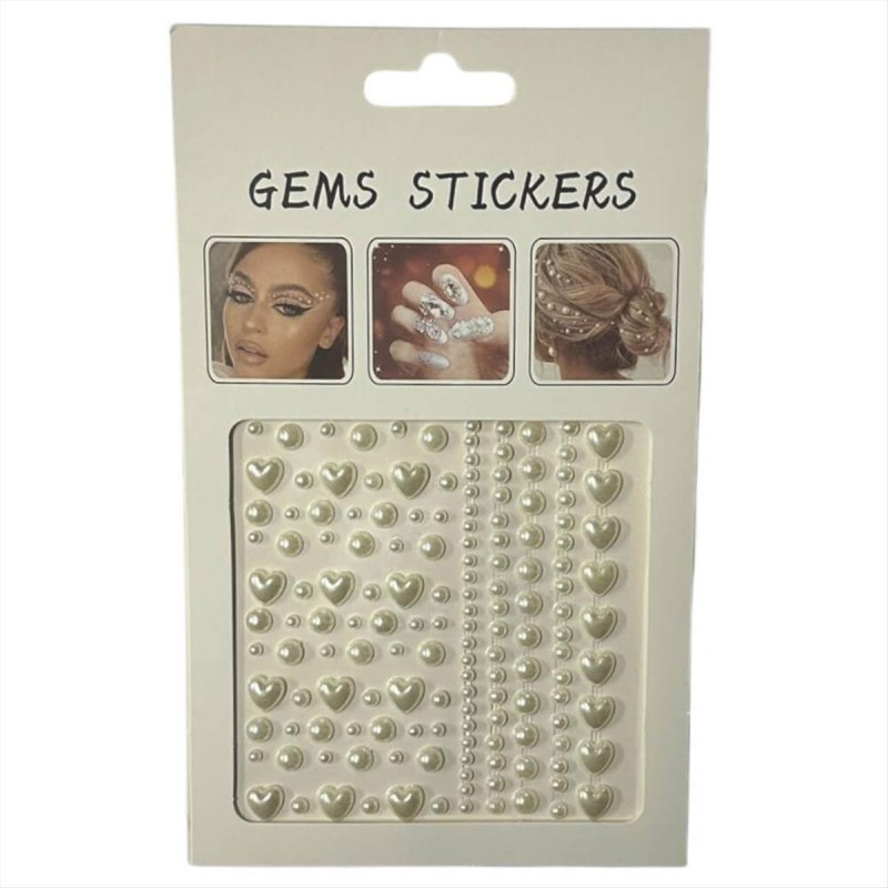 Decorative Pearls - Beige Face - Body Stickers