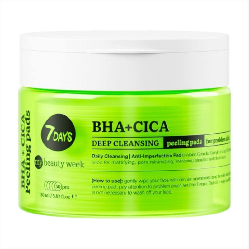 7DAYS Exfoliating Peeling Pads BHA+CICA