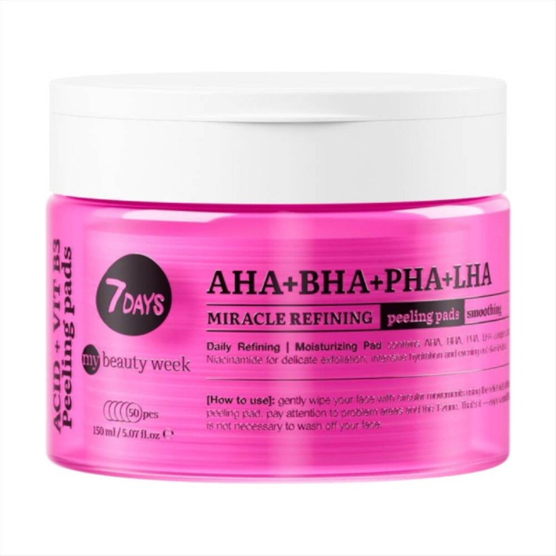 7DAYS Exfoliating Peeling Pads AHA+BHA-PHA+LHA