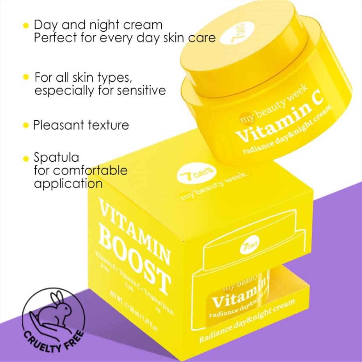 7DAYS MB Vitamin C Radiance Day Night Cream 50ml