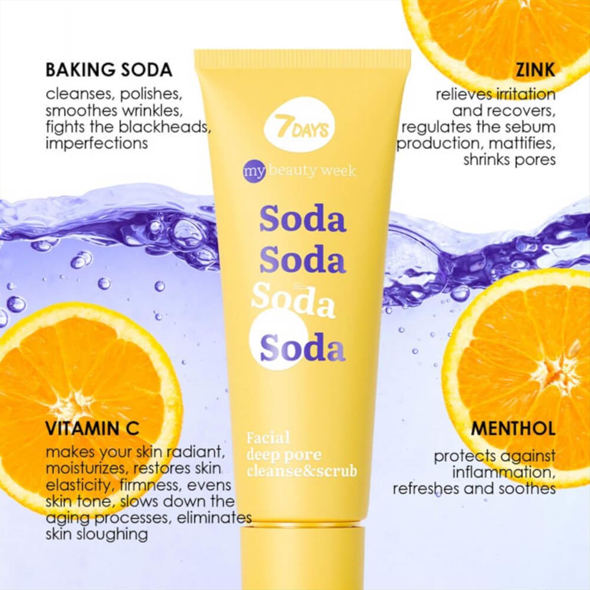 7DAYS MB Soda Facial Deep Pore Cleanse & Scrub